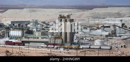 Rio Tinto Boron open pit mine, the largest borax mine in the World. Stock Photo