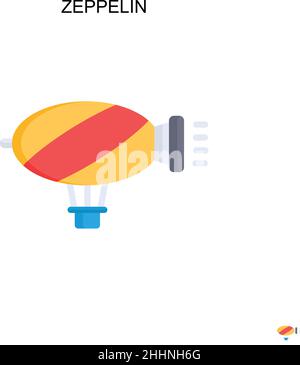 Zeppelin Simple vector icon.Perfect color modern pictogram on editable stroke. Zeppelin icons for your business project Stock Vector