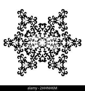 Islamic pattern. Oriental ornament pattern mehndi. Arabic floral pattern from swirls. Black and white. Traditional art vector. Stock Vector