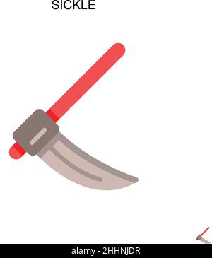 Sickle Simple vector icon.Perfect color modern pictogram on editable stroke. Sickle icons for your business project Stock Vector