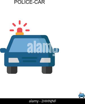 Police Highway Patrol Icons Flat Design Set Stock Vector Image & Art ...