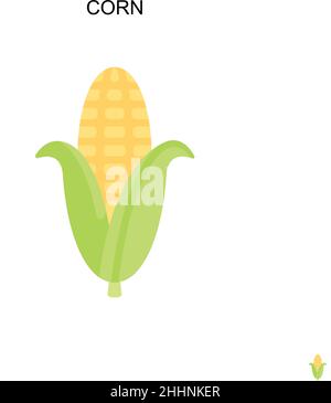 Modern corn icon. Maize. Editable vector Stock Vector Image & Art - Alamy