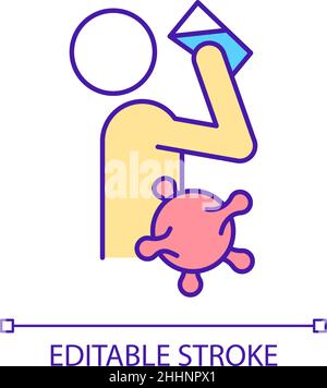 Drinking water contamination RGB color icon Stock Vector