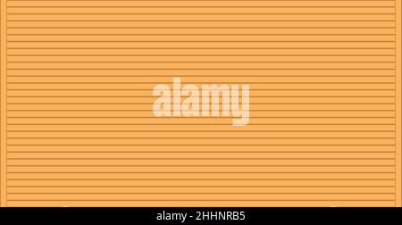 Panoramic background yellow garage doors, horizontal lines - Vector illustration Stock Vector