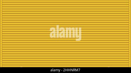 Panoramic background yellow garage doors, horizontal lines - Vector illustration Stock Vector