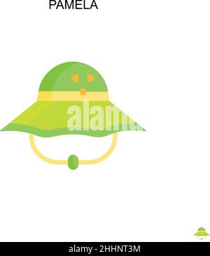Pamela Simple vector icon.Perfect color modern pictogram on editable stroke. Pamela icons for your business project Stock Vector