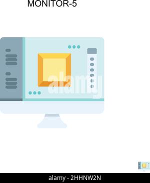 Monitor-5 Simple vector icon.Perfect color modern pictogram on editable stroke. Monitor-5 icons for your business project Stock Vector