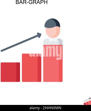 Bar-graph Simple vector icon.Perfect color modern pictogram on editable stroke. Bar-graph icons for your business project Stock Vector
