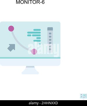 Monitor-6 Simple vector icon.Perfect color modern pictogram on editable stroke. Monitor-6 icons for your business project Stock Vector