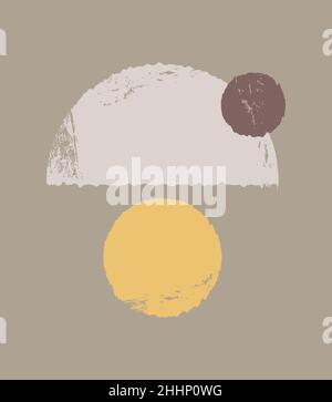 Background with geometric balancing figures. Wall decoration. Stock Vector