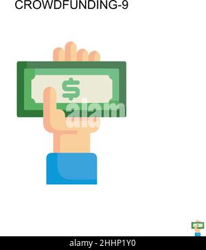 Crowdfunding-9 Simple vector icon.Perfect color modern pictogram on editable stroke. Crowdfunding-9 icons for your business project Stock Vector