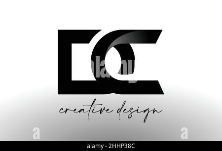DC D C Lines Letter Design with Creative Elegant Zebra Vector ...