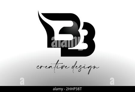 BB Letter Logo Design with Elegant Minimalist Look.BB Icon vector with creative design modern look in black and white vector Illustration. Stock Vector