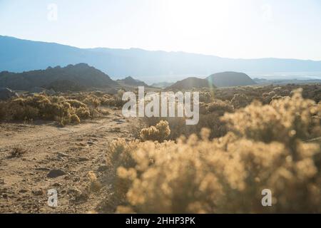 Landscape View of Alabama Hills, California Stock Photo