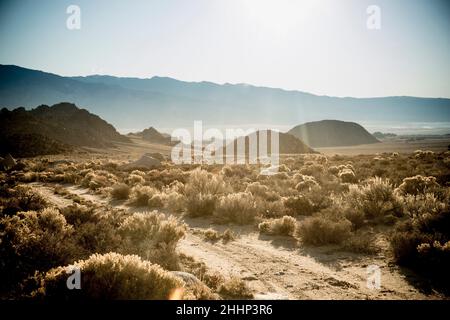 Landscape View of Alabama Hills, California Stock Photo