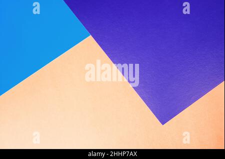 Multicolor paper background. Minimalism concept, flat lay, top view. Stock Photo