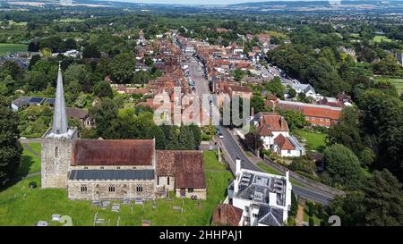 West Malling a view from Above Stock Photo