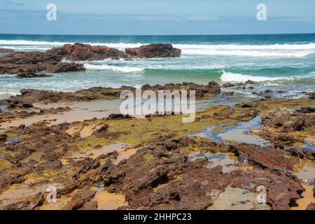 View of the spectacular rocks on Surf Beach, Phillip Island, Victoria, Australia Stock Photo