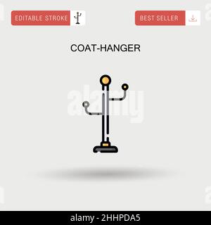 Coat-hanger Simple vector icon. Stock Vector