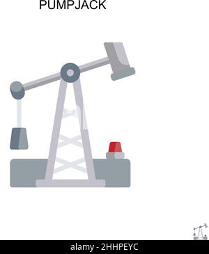 Pumpjack Simple vector icon.Perfect color modern pictogram on editable stroke. Pumpjack icons for your business project Stock Vector