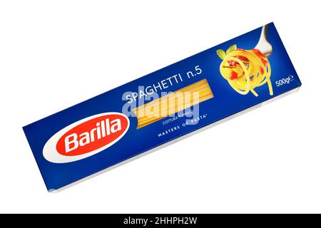 Barilla Spaghetti, Manufactured by Barilla the Worlds Largest Pasta Producer Stock Photo