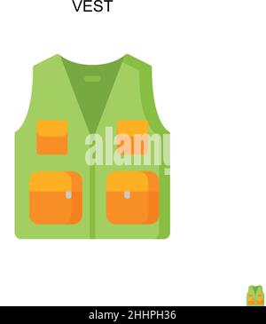Vest Simple vector icon.Perfect color modern pictogram on editable stroke. Vest icons for your business project Stock Vector