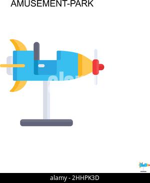 Amusement-park Simple vector icon.Perfect color modern pictogram on editable stroke. Amusement-park icons for your business project Stock Vector