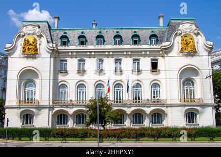 Vienna, Austria, July 22, 2021. The French Embassy in Austria is the diplomatic representation of the French Republic to the Republic of Austria. Stock Photo