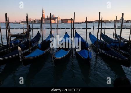 Views of Venice suring the sunset. Stock Photo