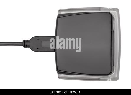 cd card reader path isolated on white top view Stock Photo