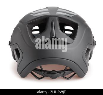 mountain bike helmet path isolated on white Stock Photo