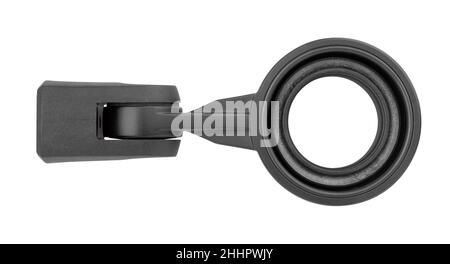 condenser microphone mount path isolated on white top view Stock Photo