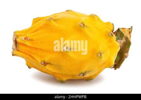 yellow dragon fruit path isolated on white Stock Photo