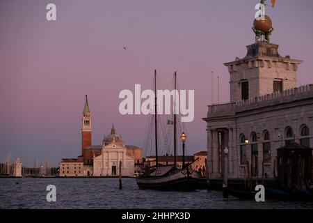 Views of Venice suring the sunset. Stock Photo