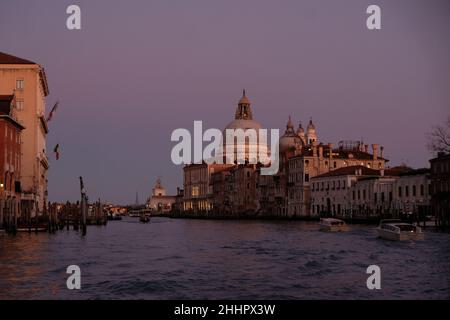 Views of Venice suring the sunset. Stock Photo