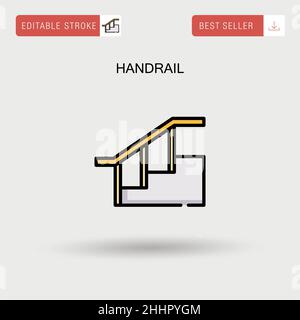 Stairway Use Handrail Sign On White Background Stock Vector Image & Art ...