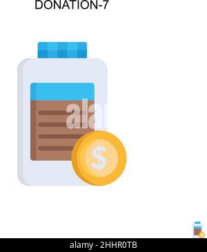 Donation-7 Simple vector icon.Perfect color modern pictogram on editable stroke. Donation-7 icons for your business project Stock Vector