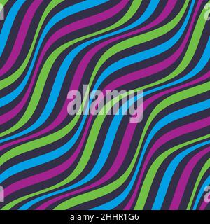 Multicolor Wavy Lines Seamless Background. Vector Tileable pattern. Stock Vector