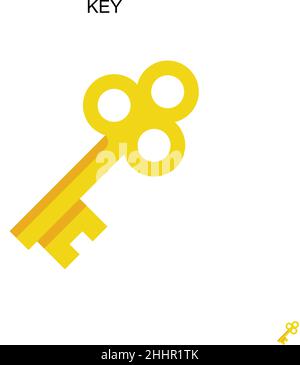 Key Simple vector icon.Perfect color modern pictogram on editable stroke. Key icons for your business project Stock Vector