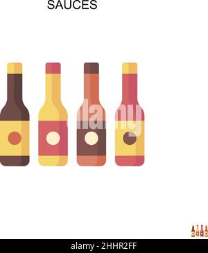 Sauces Simple vector icon.Perfect color modern pictogram on editable stroke. Sauces icons for your business project Stock Vector