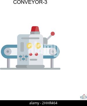 Conveyor-3 Simple vector icon.Perfect color modern pictogram on editable stroke. Conveyor-3 icons for your business project Stock Vector