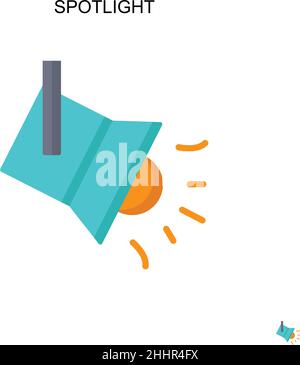 Spotlight Simple vector icon.Perfect color modern pictogram on editable stroke. Spotlight icons for your business project Stock Vector