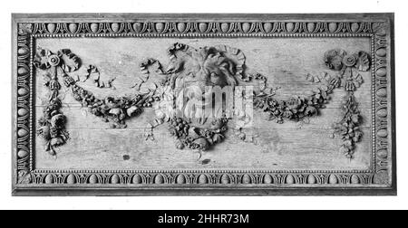 Panel 18th century French. Panel. French. 18th century. Oak. Woodwork Stock Photo