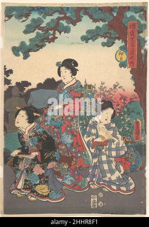 Print Utagawa Kunisada Japanese. Print. Utagawa Kunisada (Japanese, 1786–1864). Japan. Woodblock print; ink and color on paper. Edo period (1615–1868). Prints Stock Photo