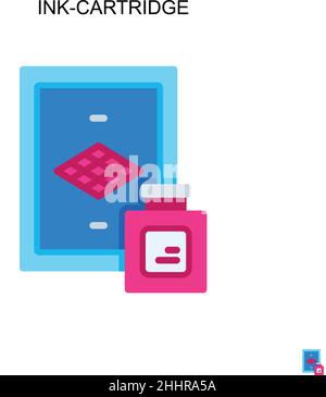 Ink-cartridge Simple vector icon.Perfect color modern pictogram on editable stroke. Ink-cartridge icons for your business project Stock Vector