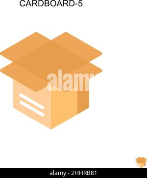 Cardboard-5 Simple vector icon.Perfect color modern pictogram on editable stroke. Cardboard-5 icons for your business project Stock Vector