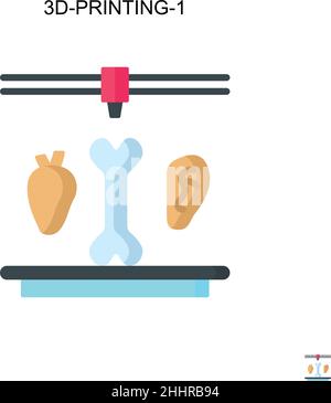 3d-printing-1 Simple vector icon.Perfect color modern pictogram on editable stroke. 3d-printing-1 icons for your business project Stock Vector
