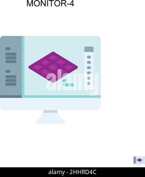 Monitor-4 Simple vector icon.Perfect color modern pictogram on editable stroke. Monitor-4 icons for your business project Stock Vector