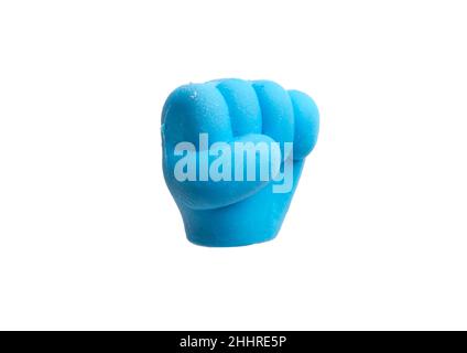 eraser in the form of a hand isolated on the white Stock Photo