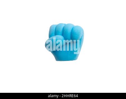 eraser in the form of a hand isolated on the white Stock Photo
